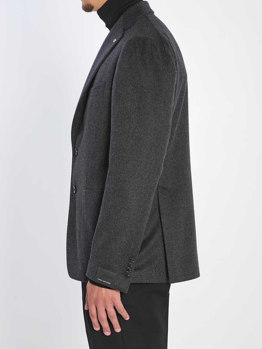 Geci Tagliatore Single-Breasted Cashmere Jacket GREY Barbati (BM 18934785) 3