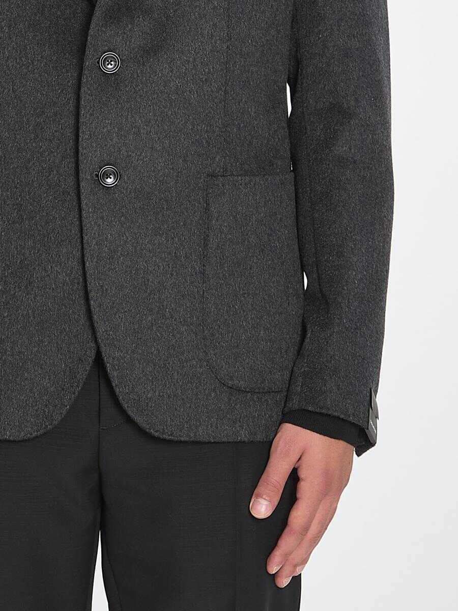 Geci Tagliatore Single-Breasted Cashmere Jacket GREY Barbati (BM 18934785) 4