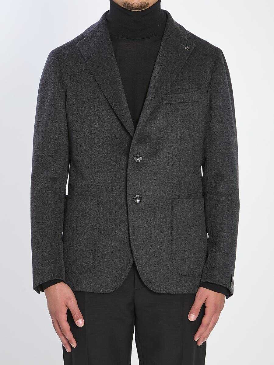 Geci Tagliatore Single-Breasted Cashmere Jacket GREY Barbati (BM 18934785) 1