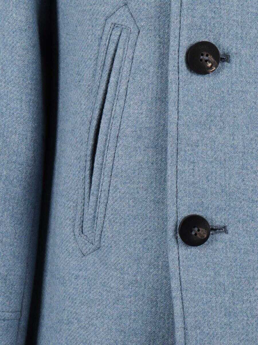 Paltoane CAMPLIN Camplin Double-Breasted Coat BLUE Barbati (BM 18934893) 3