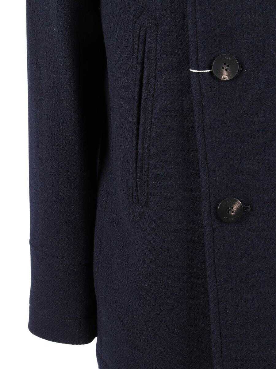 Paltoane CAMPLIN Camplin Double-Breasted Coat BLUE Barbati (BM 18934896) 4