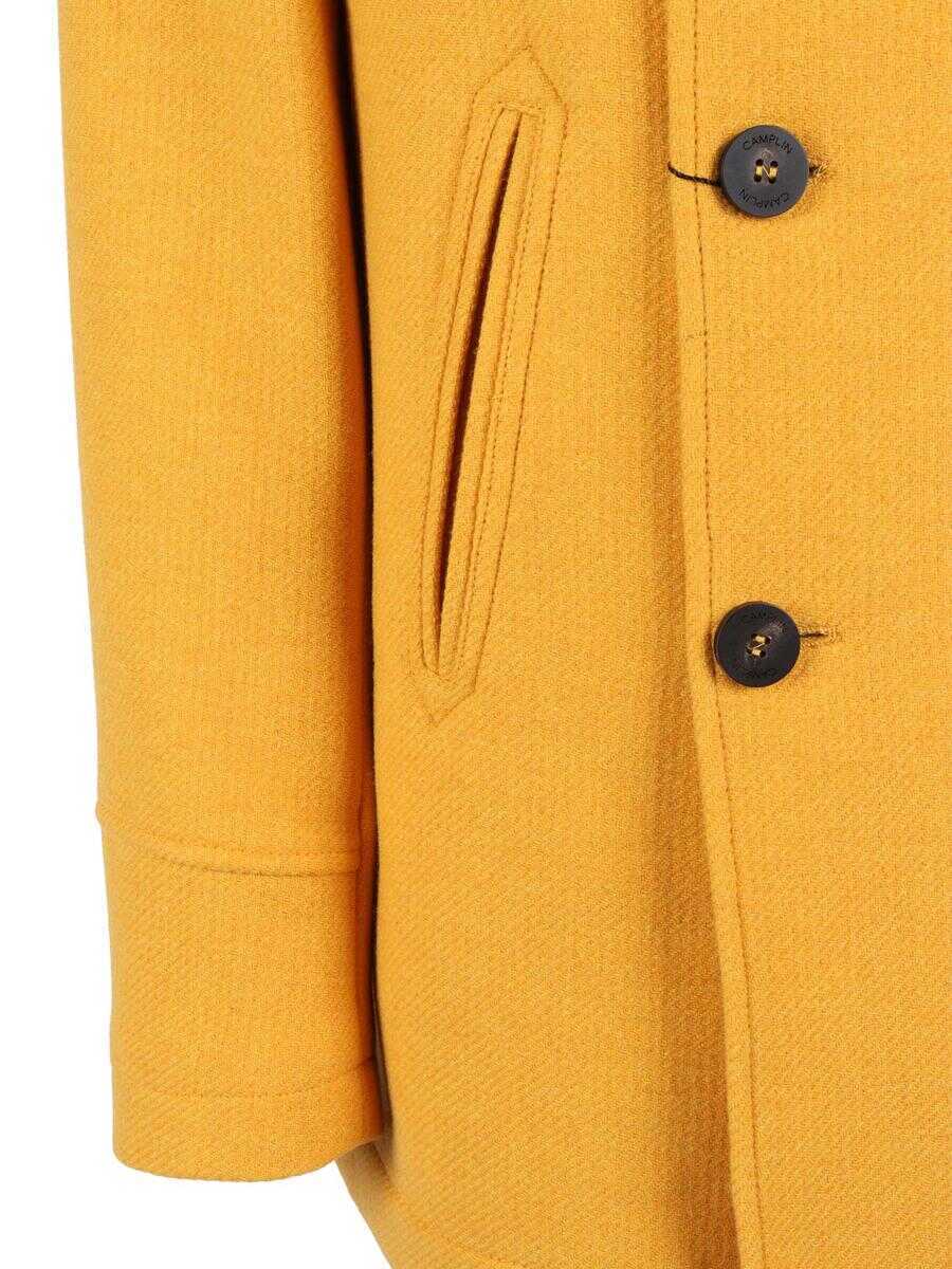 Paltoane CAMPLIN Camplin Double-Breasted Coat YELLOW Barbati (BM 18934902) 3