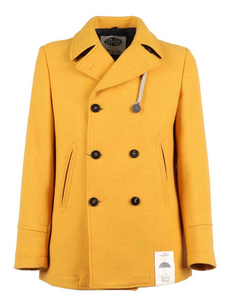 Paltoane CAMPLIN Camplin Double-Breasted Coat YELLOW Barbati (BM 18934902) 1
