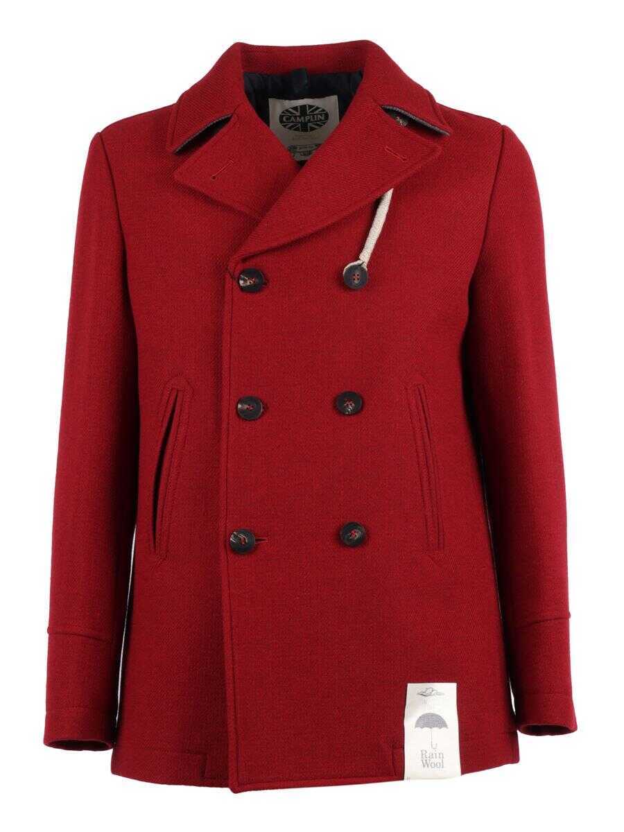 Paltoane CAMPLIN Camplin Double-Breasted Coat RED Barbati (BM 18934905) 1