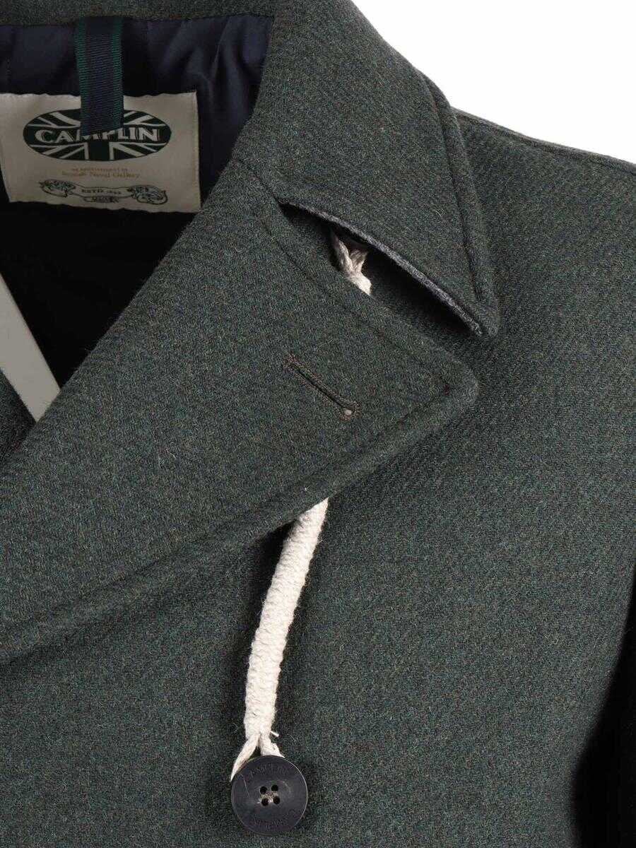 Paltoane CAMPLIN Camplin Double-Breasted Coat GREEN Barbati (BM 18934908) 4