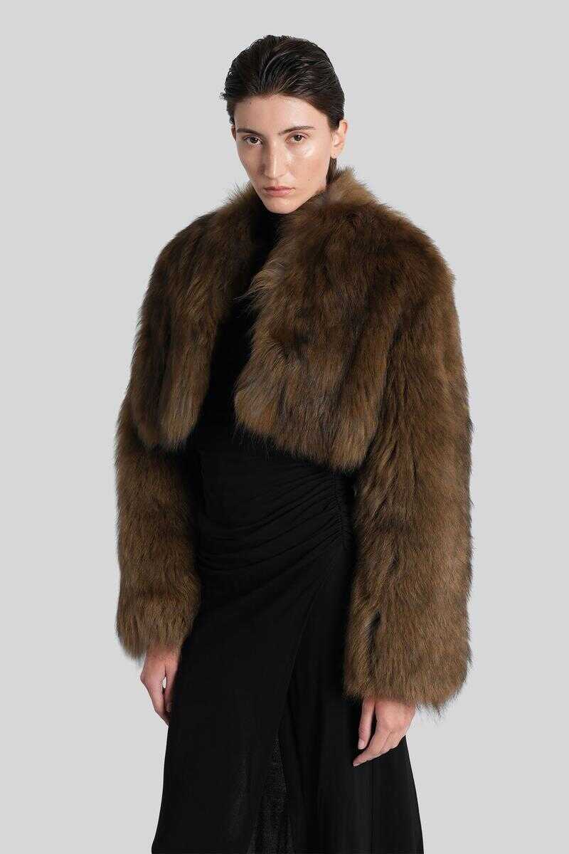 Geci Blumarine Blumarine Fur & Shearling BROWN Femei (BM 18935244) 4