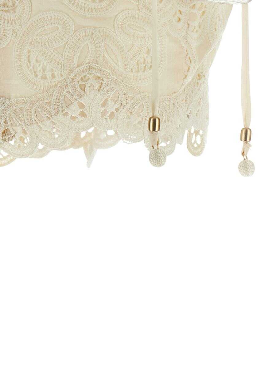 Topuri ZIMMERMANN Zimmermann Rhiannon Top Beige Femei (BM 18935307) 4