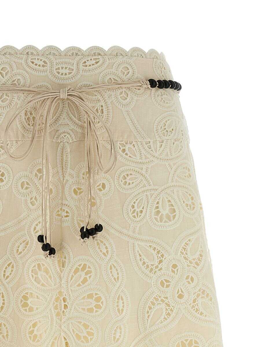 Fuste ZIMMERMANN Zimmermann Rhiannon Skirt Beige Femei (BM 18935310) 3
