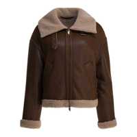 Geci Salvatore Santoro Suede Leather Shearling Jacket Femei
