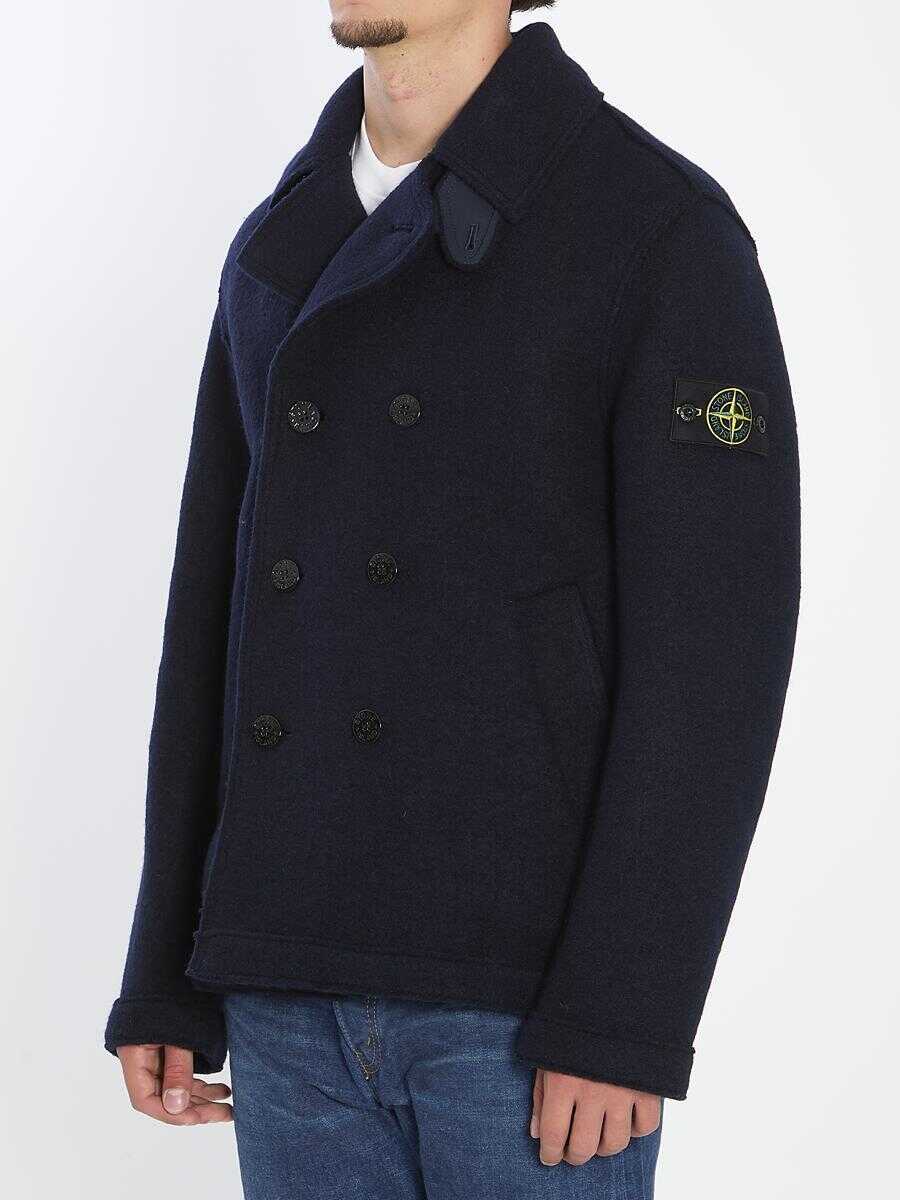 Geci Stone Island Wool Peacoat BLUE Barbati (BM 18935739) 2