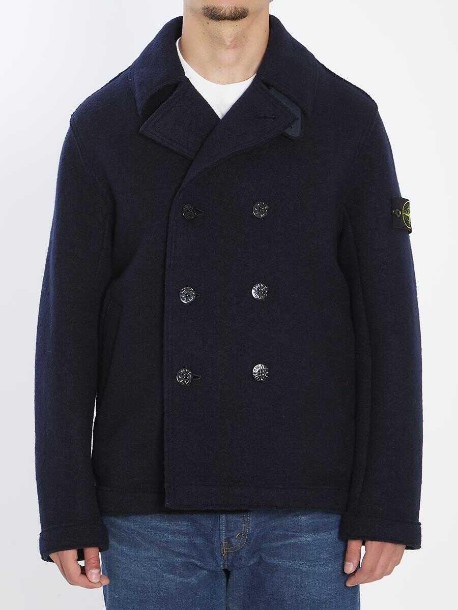 Geci Stone Island Wool Peacoat BLUE Barbati (BM 18935739) 1