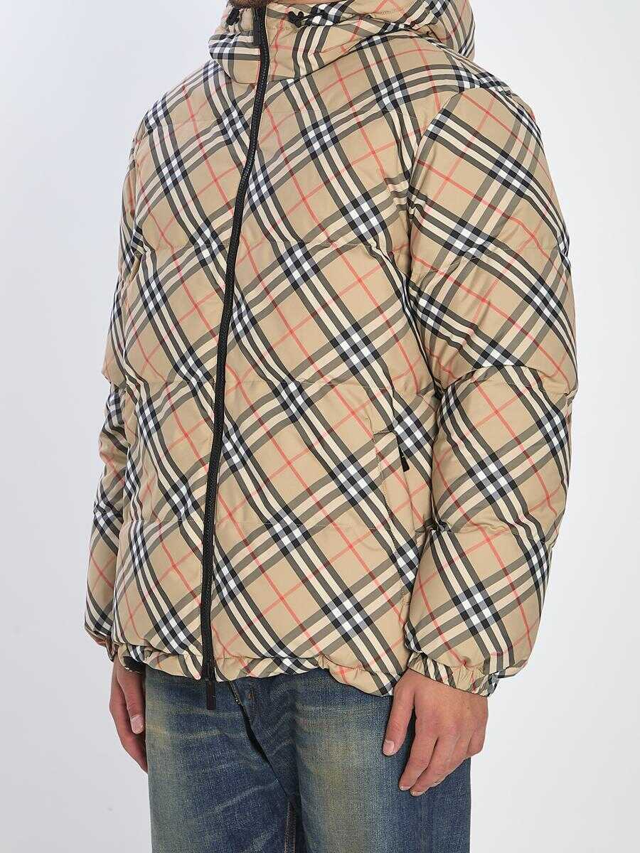 Geci Burberry Reversible Check Puffer Jacket Beige Barbati (BM 18936039) 2