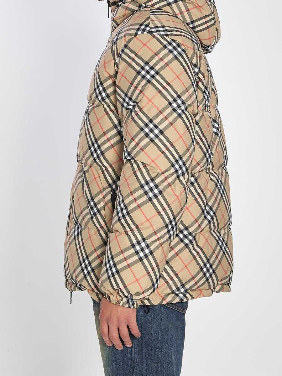 Geci Burberry Reversible Check Puffer Jacket Beige Barbati (BM 18936039) 3