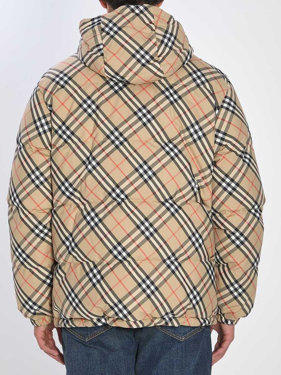 Geci Burberry Reversible Check Puffer Jacket Beige Barbati (BM 18936039) 4