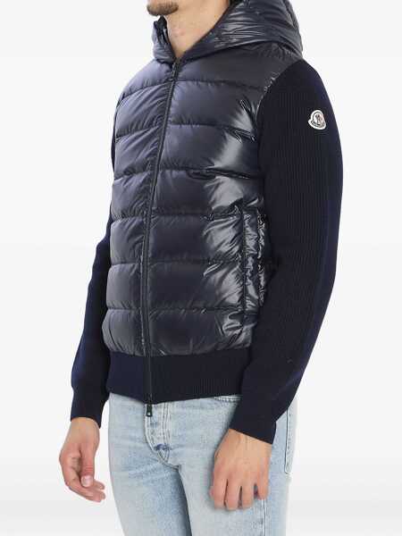 Cardigane Moncler Shiny Padded Cardigan BLUE Barbati (BM 18936207) 2