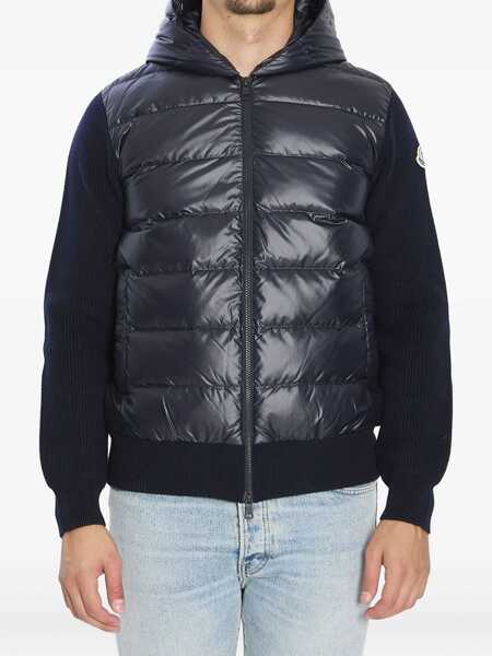 Cardigane Moncler Shiny Padded Cardigan BLUE Barbati (BM 18936207) 1