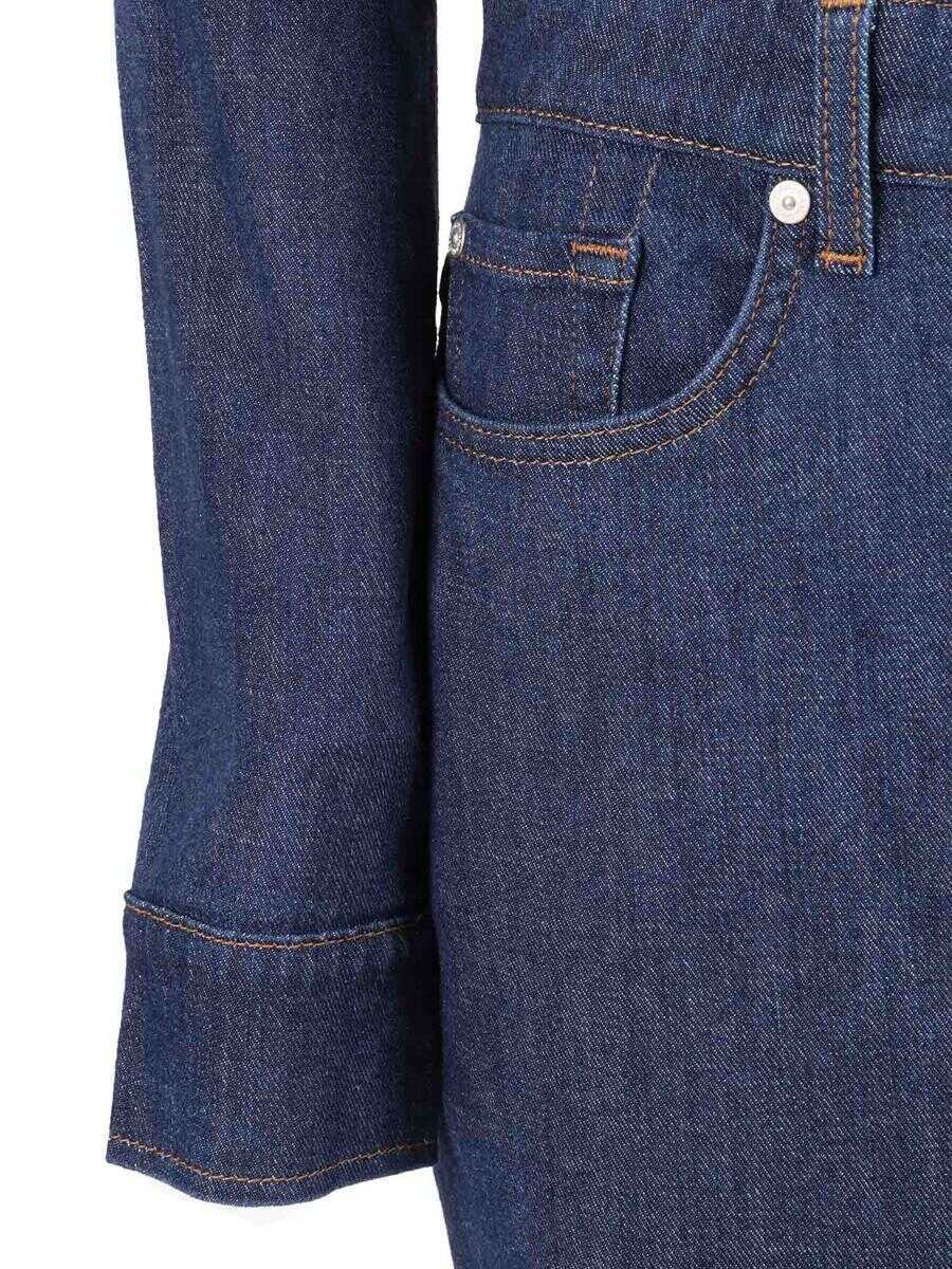 Rochii 7 For All Mankind 7 For All Mankind Long Dress BLUE Femei (BM 18936588) 3