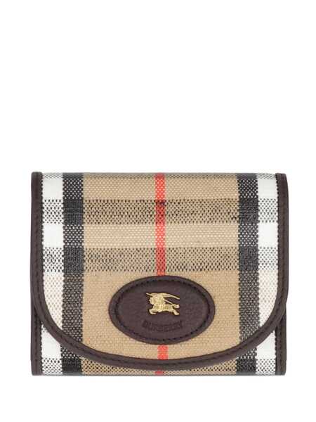 Portofele Burberry Burberry Highlands Coated Canvas Wallet BROWN Femei (BM 18936840) 1