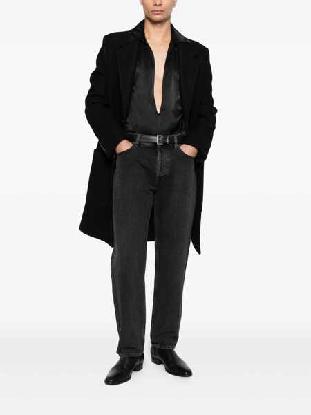 Blugi Saint Laurent Saint Laurent Mick Straight Leg Jeans Black Barbati (BM 18936951) 2