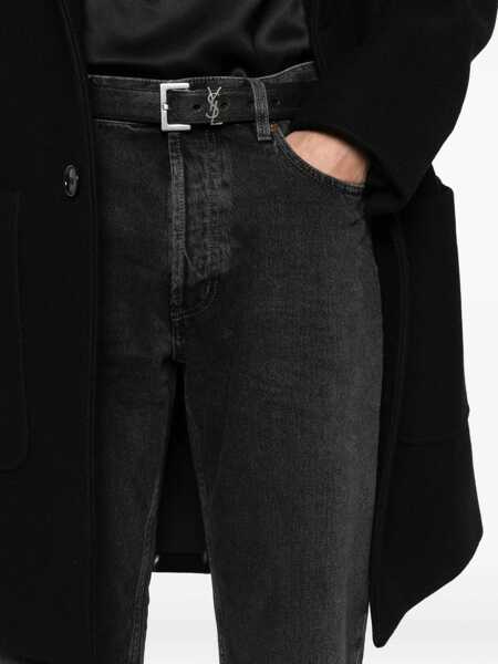 Blugi Saint Laurent Saint Laurent Mick Straight Leg Jeans Black Barbati (BM 18936951) 5