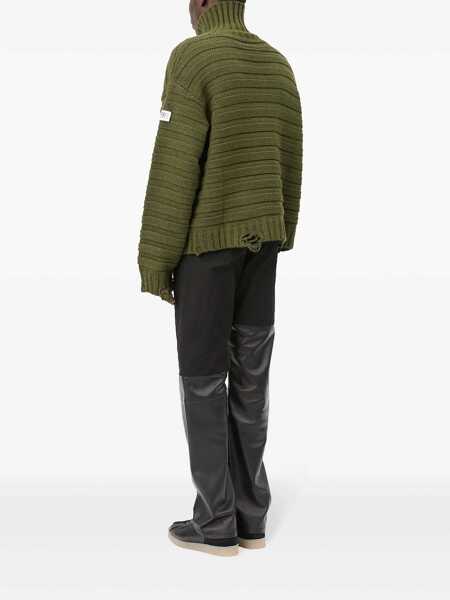 Pulovere MM6 Maison Margiela MM6 Maison Margiela Distressed Turtleneck Sweater Black Barbati (BM 18937056) 5