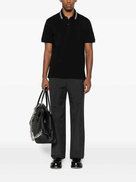 Tricouri Polo Alexander McQueen Alexander McQueen Polo Shirts Black Barbati (BM 18937122) 2
