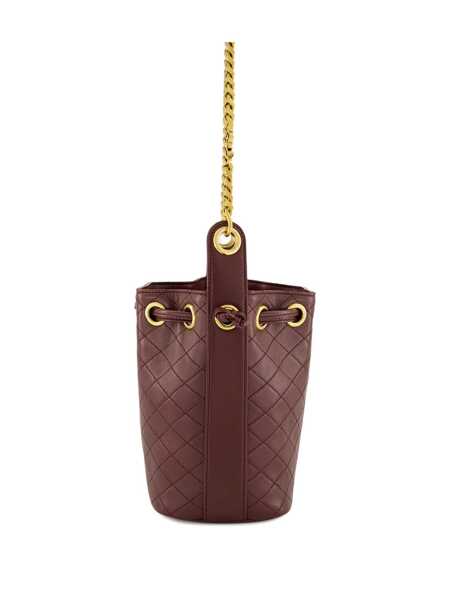 Genti de mana Saint Laurent Saint Laurent Cassandre Leather Bucket Bag RED-PURPLE OR GRAPE Femei (BM 18937176) 5