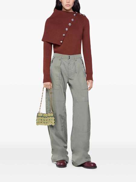 Pantaloni casual RABANNE Rabanne Pants With Pleated Pockets GREEN Femei (BM 18937422) 2