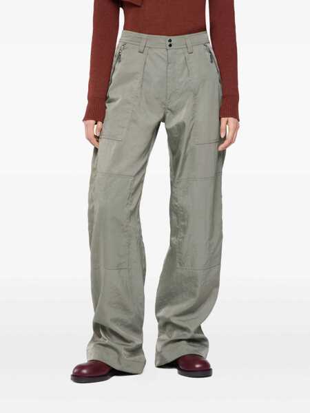 Pantaloni casual RABANNE Rabanne Pants With Pleated Pockets GREEN Femei (BM 18937422) 3