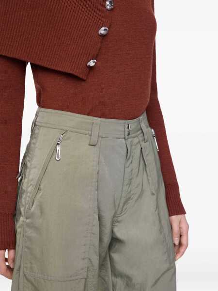 Pantaloni casual RABANNE Rabanne Pants With Pleated Pockets GREEN Femei (BM 18937422) 4