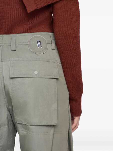 Pantaloni casual RABANNE Rabanne Pants With Pleated Pockets GREEN Femei (BM 18937422) 5