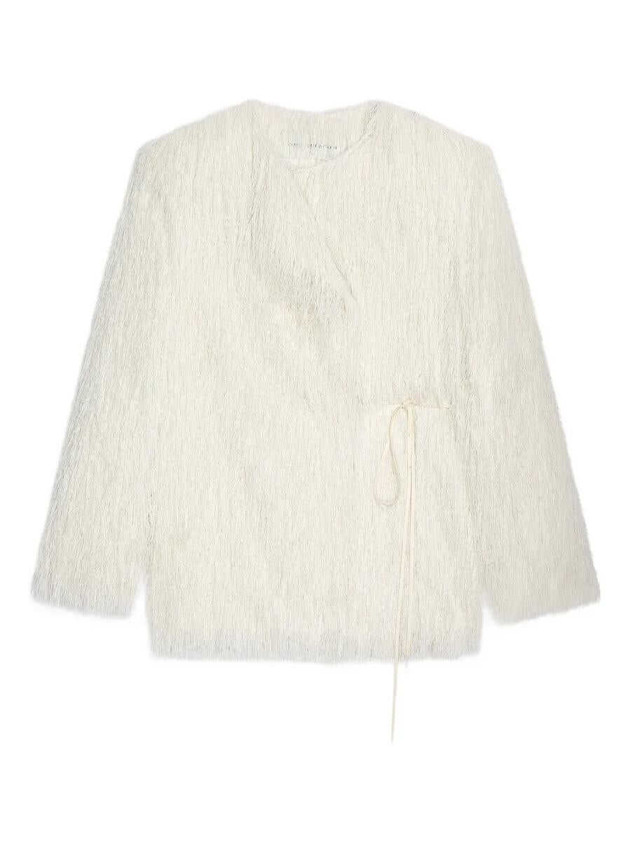 Geci Dries Van Noten Dries Van Noten Fringed Wrap Jacket WHITE Femei (BM 18937482) 1