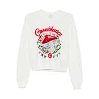 Pulovere Casablanca Crewneck Sweater With Mushroom Embroidery Femei