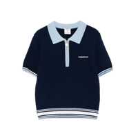 Camasi Casablanca Striped Knit Top With Front Zip Femei