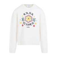 Pulovere Casablanca Crewneck Sweater With Floral Embroidery Barbati
