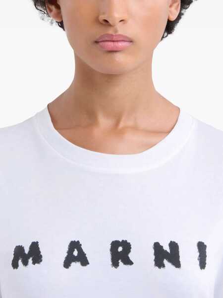 Tricouri Marni Marni Printed T-Shirt WHITE Femei (BM 18937698) 5