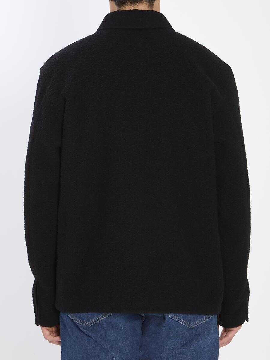 Camasi Stone Island Overshirt In Wool Blend Black Barbati (BM 18937854) 4