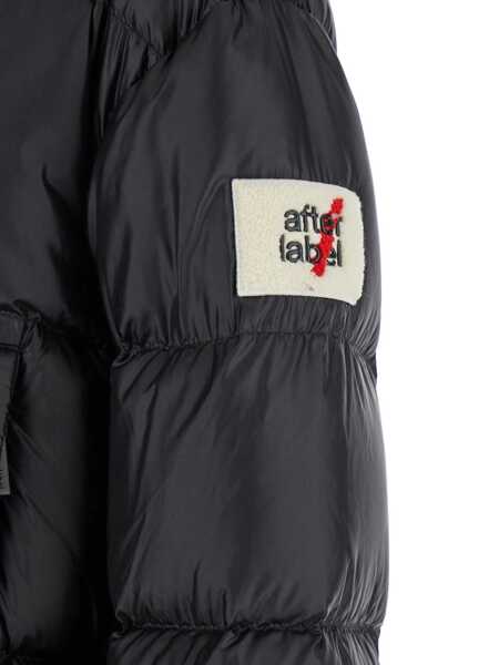 Geci de iarna After Label Black Down Jacket With Logo Patch On The Sleeve In Tech Fabric Woman Black Femei (BM 18937863) 3