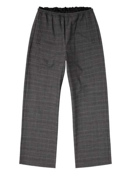 Pantaloni Diesel P-Tilson Grey Pants With Logo Detail On The Rear And All-Over Check Motif In Wool Blend Stretch Man GREY Barbati (BM 18938025) 1