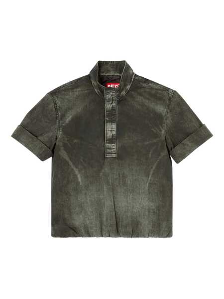 Geci Diesel Black Jacket With Short-Sleeve And Distressed Effect In Fabric Man Black Barbati (BM 18938184) 1