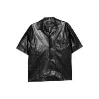 Geci Amiri Black Leather Jacket Barbati