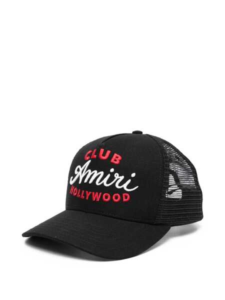 Sepci AMIRI Black Baseball Cap With Maxi Logo On The Front In Cotton Man Black Barbati (BM 18938919) 1