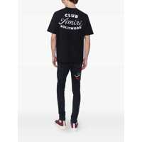 Tricouri AMIRI pentru Barbati - Tricouri AMIRI Black Crewneck T-Shirt With Logo Lettering On The Front And Maxi Logo Print On The Rear In Cotton Man Black Barbati (BM 18938922) - B-mall.ro