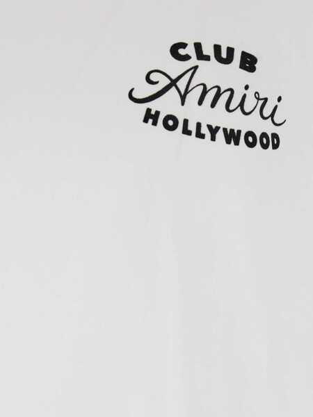 Tricouri AMIRI White Crewneck T-Shirt With Logo Lettering On The Front And Maxi Logo Print On The Rear In Cotton Man WHITE Barbati (BM 18938925) 3