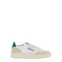 Sneakers 'Medalist' White Low Top Sneakers With Green Suede Details In Leather Woman Femei