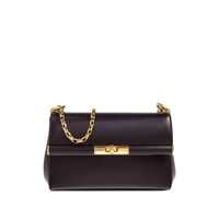Genti de umar 'Marlene' Violet Shoulder Bag With Twist Lock In Leather Woman Femei