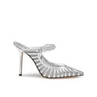 Pantofi cu toc Jimmy Choo 'Bing' Mule In Laminated Leather And Transparent Tulle Femei