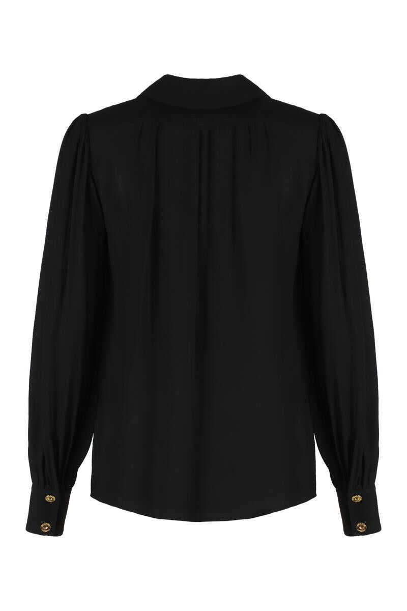 Bluze Elisabetta Franchi Elisabetta Franchi Georgette Blouse Black Femei (BM 18939948) 2