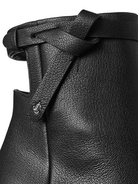 Bocanci Jimmy Choo Camie Black Ankle Boots With Knot Detail In Leather Woman Black Femei (BM 18939960) 3