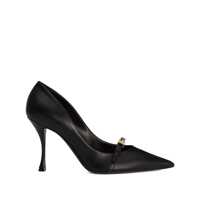 Pantofi cu toc Dolce & Gabbana Black Leather Pumps Femei